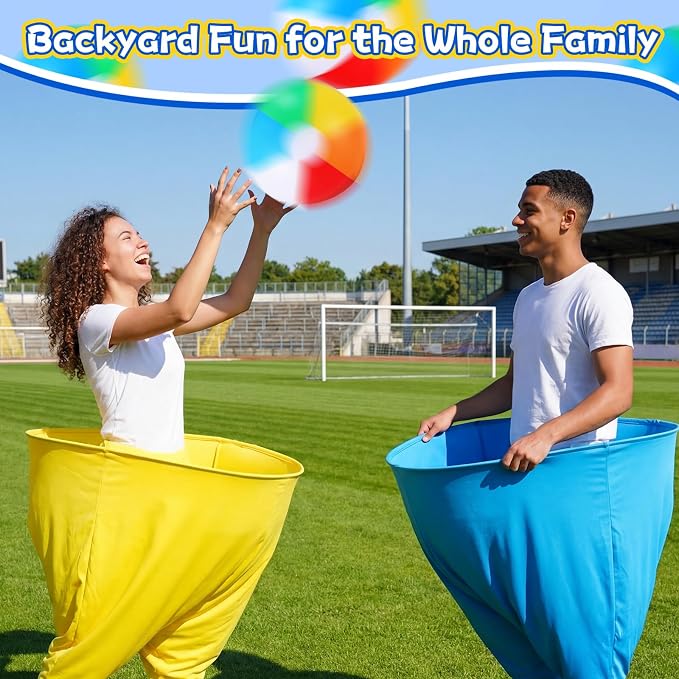 Granny Pants Yard Game Set, Granny Pants Family Outdoor Party Games, Oversized Pants with Bouncy Balls and Electric Air Pump, Outdoor Tossing Games for Adult Yard Game Birthday Party Family Reunion