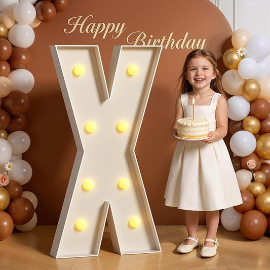 Marquee Letters 3 Feet Tall 3FT Large Light Up Letters X for Wedding Will You Marry Me Sign Happy Birthday Engagement Party Decorations Big Letterboard X