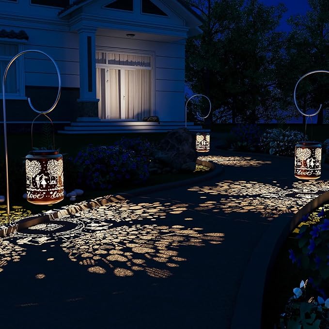 Solar Lanterns Outdoor Garden Decor Gifts for Her Wife Husband Him Couple Ideal Gift for Wedding Romantic Birthday Anniversary Valentines Bridal Shower