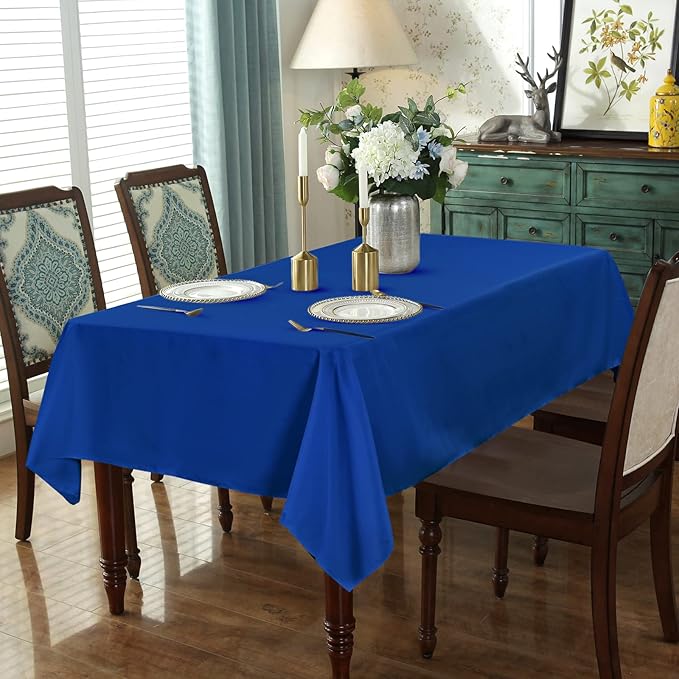 fani 10 Pack 60 x 126 Inch Tablecloth, Royal Blue Tablecloth for 8 Feet Rectangle Tables, Stain and Wrinkle Resistant Washable Fabric Table Cloth for Wedding Party Dining Table Buffet Parties Camping