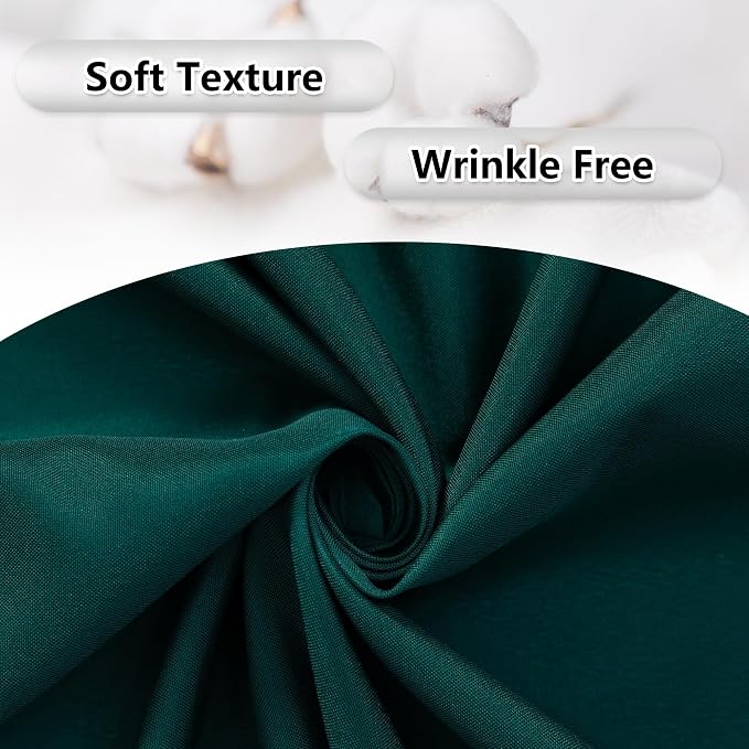MEETSKY 10ft x 10ft Hunter Green Backdrop Curtains for Parties Wedding Curtain Rod Pocket Dark Green Photo Backdrop Sliding Drapes Backdrop Curtains for Photography, 5ft x 10ft, 2 Panels
