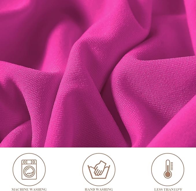 magalo 20 Pack Fuchsia Spandex Folding Waterproof Chair Cover, Stretch Chair Cover Protector for Wedding, Party, Dining Banquet and Other Special Events