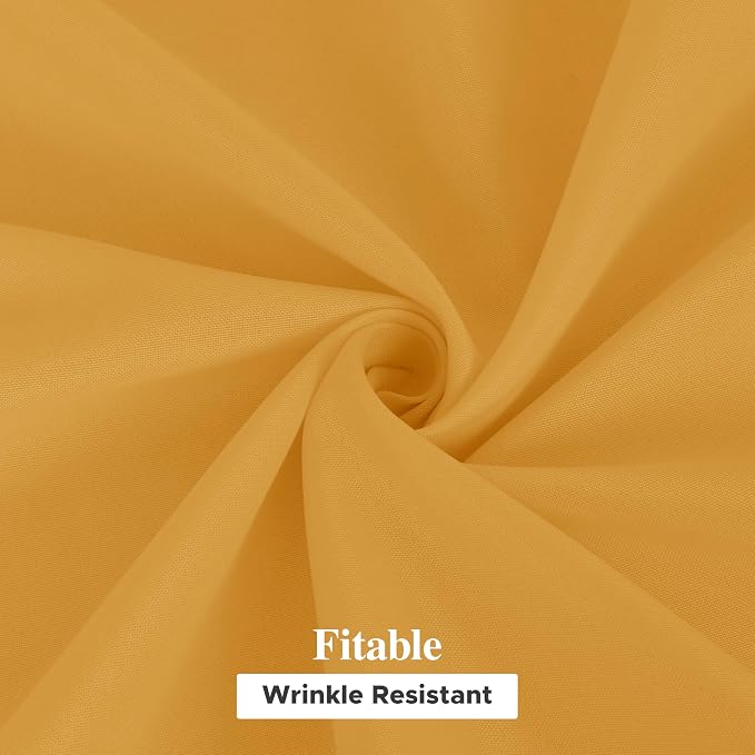 Fitable 6 Pack Gold Rectangle Table Clothes - 70 x 120 Inch - Wrinkle and Stain Resistant Fabric Tablecloths, Washable Polyester Table Covers for Wedding, Party, Banquet, Formal Events