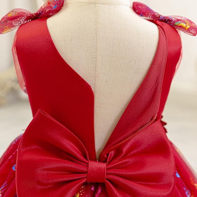 Baby Girls Butterfly Birthday Dress Baby Girl 3D Butterfly Princess Dress Photography Wedding Cake Crush