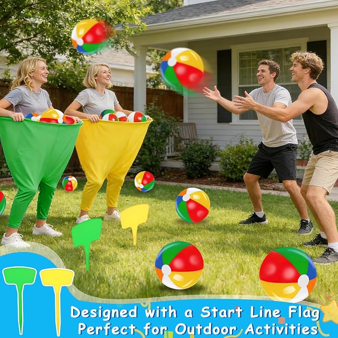 Granny Pants Yard Game Set, Granny Pants Family Party Outdoor Games with Pants Bouncy Balls Stakes Storage Bag for Large Group, Birthday Party Gift, Carnival Party Reunion Gathering
