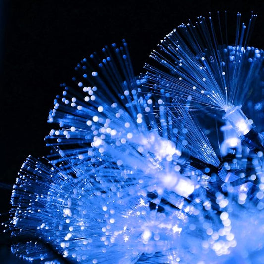 33FT 80LED Fiber Optic Fairy String Lights Starburst Firework Light Battery Powered for Wedding, Christmas Tree, Garden, Patio, Party Decoration (Blue)