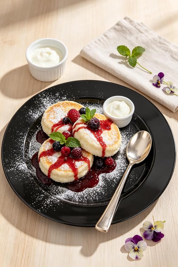 FLOWERCAT 60PCS Black Plastic Plates - Heavy Duty Black Disposable Plates for 30 guests Graduation Party/Wedding/Memorial Day - Include 30PCS 10.25inch Dinner Plates and 30PCS 7.5inch Dessert Plates
