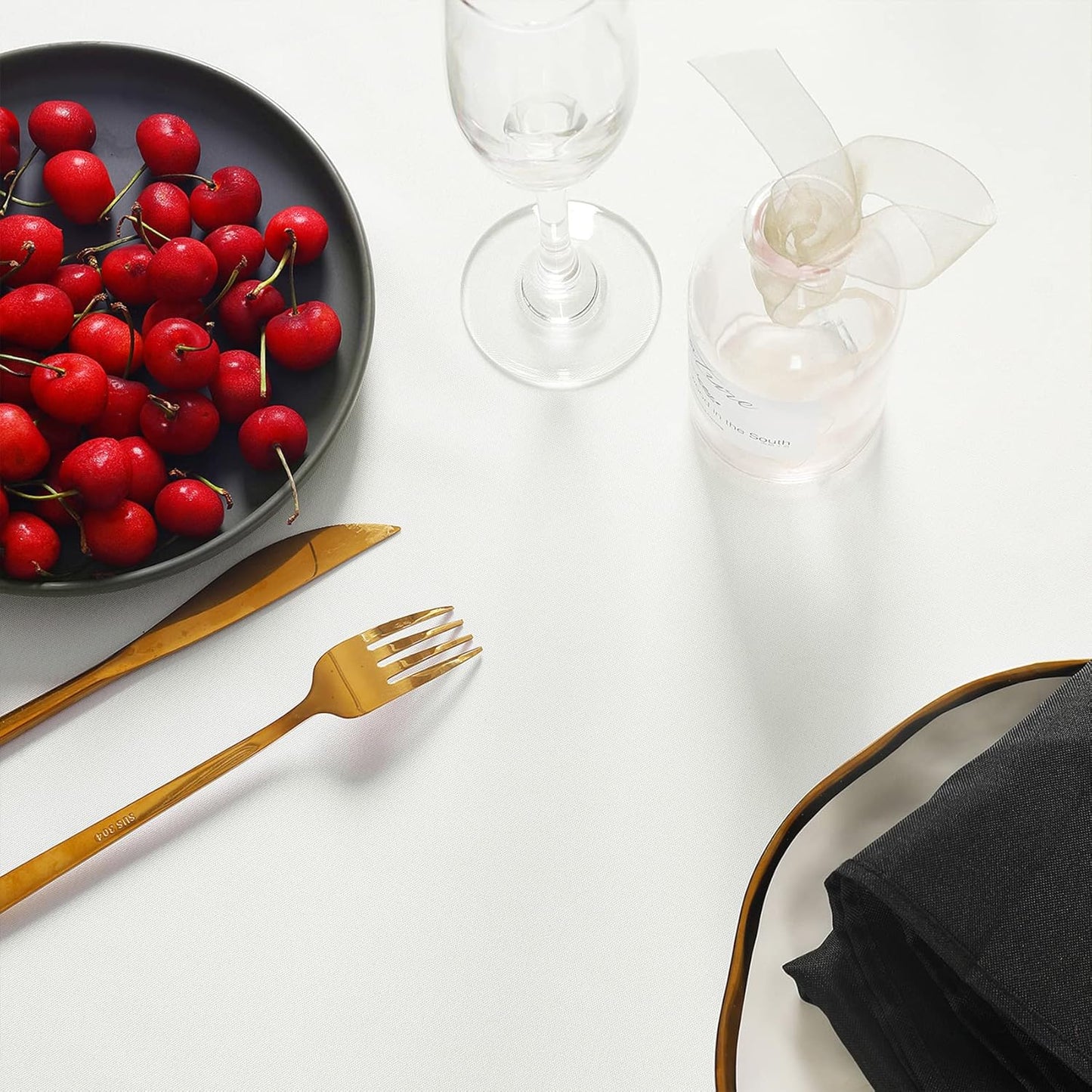 Rectangle Tablecloth 60x120 inch Washable Polyester Fabric Table Cloth for Wedding Party Dining Banquet Decoration（12 Pack 60x120, Ivory）