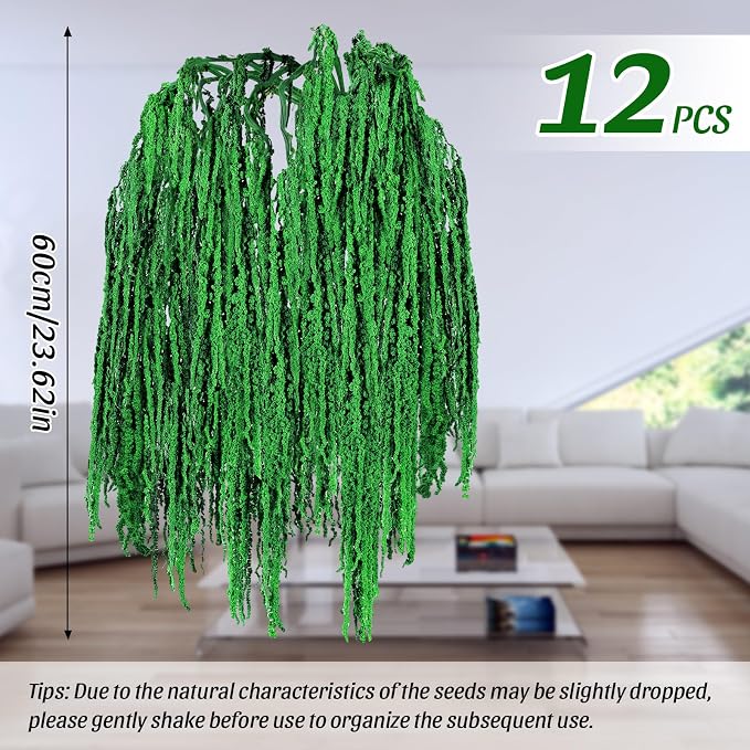 Suncalla Spring Natural Dried Amaranthus Hanging Flowers Amaranthus Artificial Flowers for Wedding Arch Bouquet Floral Garland Wall Home Decoration