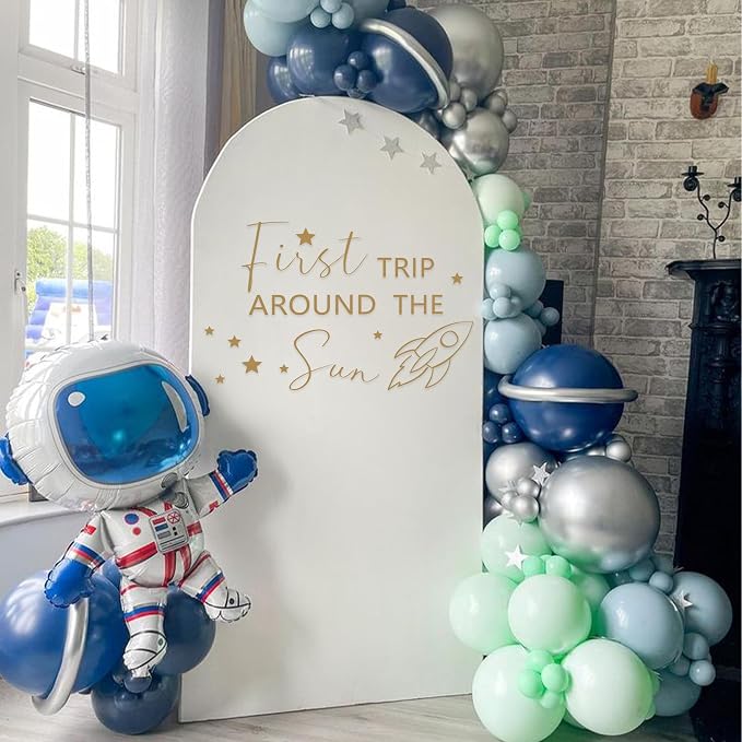 First Trip Around The Sun Balloon Arch Decoration | Space Theme 1st Birthday Party Decorations, Sun Theme Birthday Party Supplies, Outer Space Theme Birthday Decor Sticker