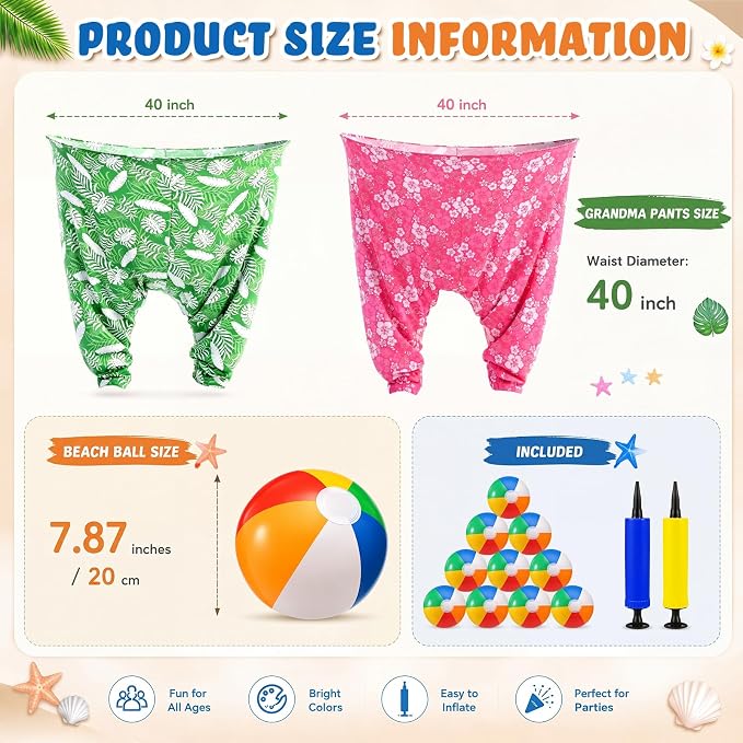 Ceenna Funny Granny Pants Game Set, Giant Pants Yard Games for Adults Players, Hilarious Team Relay Toss Race for Backyard Lawn Party Camping Family Reunion Carnival