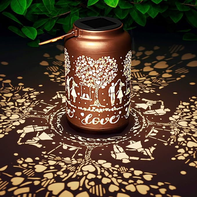 Solar Lanterns Outdoor Garden Decor Gifts for Her Wife Husband Him Couple Ideal Gift for Wedding Romantic Birthday Anniversary Valentines Bridal Shower