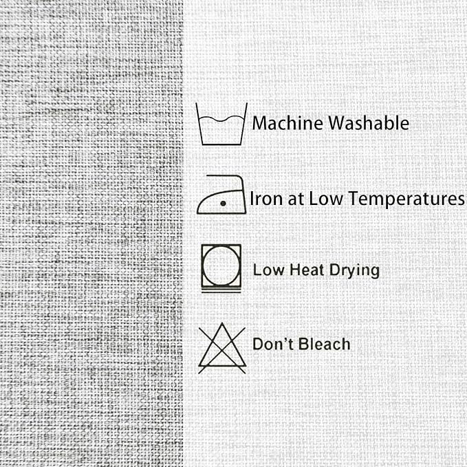 Hiasan 2 Pack Faux Linen Square Tablecloth - Wrinkle and Stain Resistant Washable Table Cloth for Kitchen Dining Room Holiday Table Cover for Party Dinner, Light Grey, 54 x 54 Inch