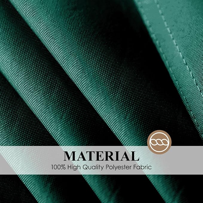 Square Tablecloth 52 x 52 Inch Dark Green Polyester Stain-Wrinkle Resistant Washable Table Cloths for Holiday, Buffet Parties, and Wedding 2 Pack