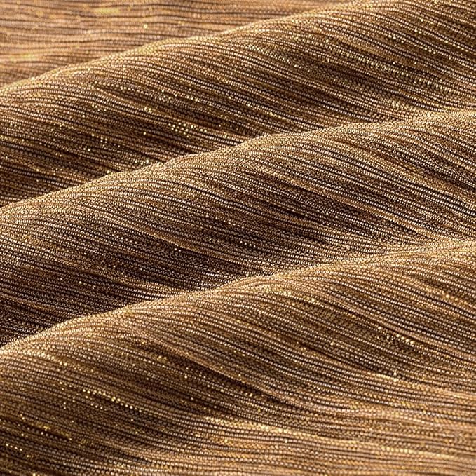Gold Tulle Stretch Fabric 57 Inch Wide Glitter Shiny Sequins Fabric 3 Yards Soft Sparkly Tulle Fabric by The Yard for Party Decoration,Bridal,Wedding,Gift Wrapping,DIY Crafts