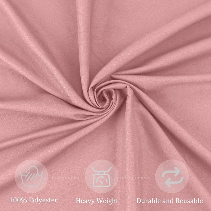 Fivenl 8 Pack Premium Round Tablecloth 90 Inch Round Table Covers Bulk Washable Polyester Fabric Round Table Clothes for Wedding Party Reception Banquet Buffet Restaurant (Dusty Rose, 90 Inch)