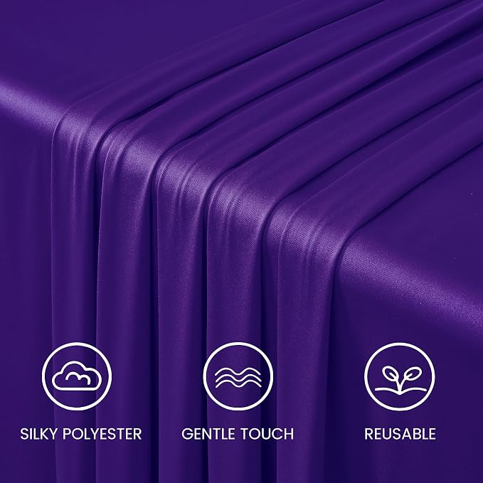 20ftx12ft Purple Backdrop Curtains for Wedding-Wrinkle Free Backdrops Curtain Drapes Fabric Decorations Photo Back Drop Cloth for Baby Shower Photography Stage Reception 4Panels 12ft(H) x 5ft(W)