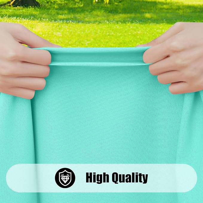Smiry 6 Pack Rectangle Picnic Table Cloth, Waterproof Elastic Fitted Tablecloths, Washable Polyester Rectangular Patio Table Cover for Camping, Indoor and Outdoor (Aqua, 30"x72")