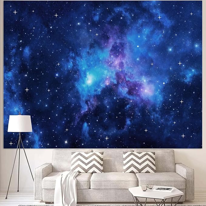 Galaxy Stars Backdrop 9x6 FT Outer Space Birthday Starry Night Sky Backdrops Decorations Universe Space Photography Background Kids Space Party Decor Banner Photo Booth Props