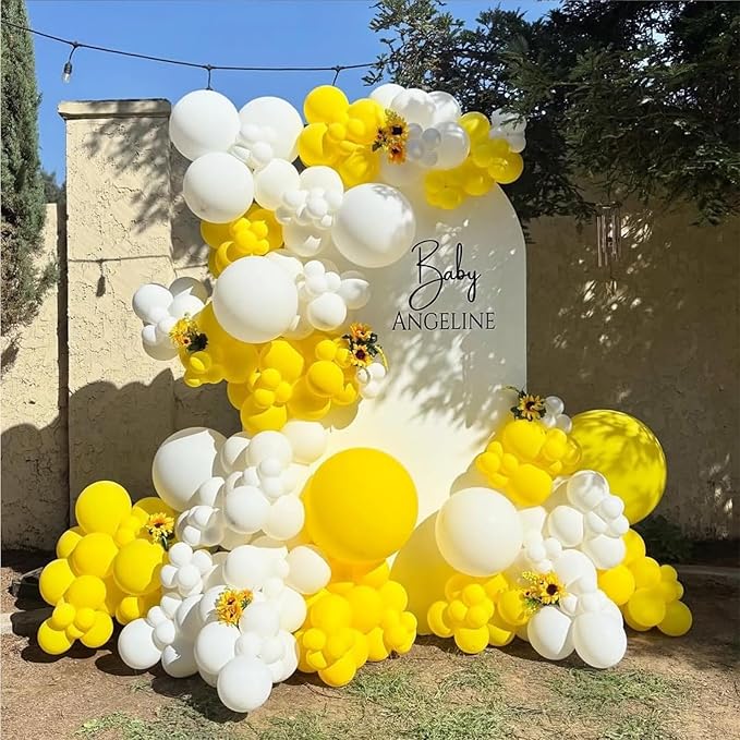 108Pcs White Double Stuffed Balloons Different Size, 18/12/10/5 inch White Balloons Garland Arch Kit for Birthday Wedding Baby Shower Bridal Shower Engagement Party Decorations