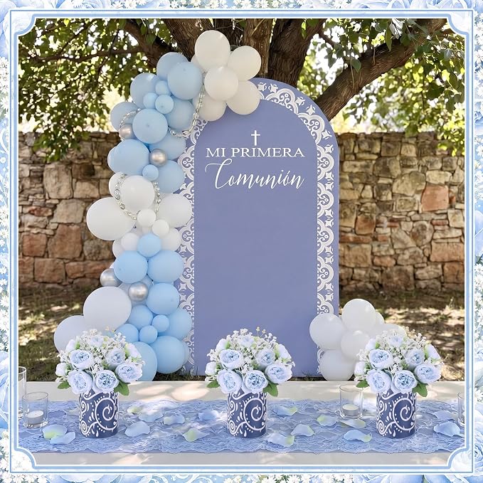 Mumufy 30 Pcs Blue Fiesta Table Centerpieces with Cardboard Paper Vases and Artificial Flowers, Cielito Lindo Mexican Baby Shower Decor for Boy, Bridal Shower, Wedding, Taco Party, Cinco De Mayo