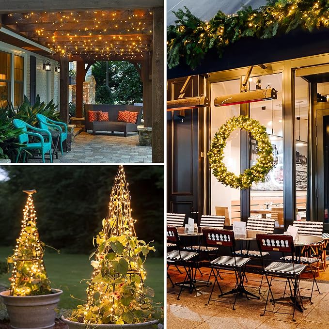 JMEXSUSS 2 Pack Fairy Lights Battery Operated with Remote, Total 400 LED 132ft Battery Powered String Lights, Twinkle Fairy Lights for Bedroom, Classroom, Dorm, Tree, Indoor, Outdoor Decor, Warm White