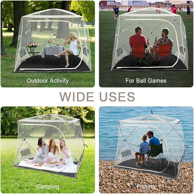 Sports Tent for 1-3 Person,Portable Pop Up Outdoor Weatherproof Shelter, Instant Bubble Tent for Sports Event,Camping,Fishing