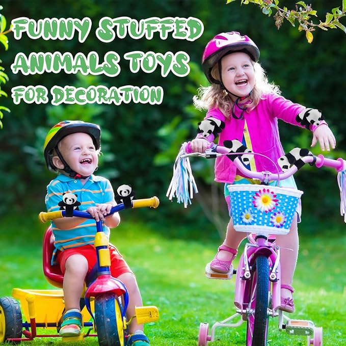 Lenwen 8 Pcs Panda Stuffed Animals Slap Bracelets for Kids Plush Animal Slap Snap Bracelets Bulk Panda Wrist Bands Adopt an Animal Party Favors School Students Gifts for Boys Girls Classroom Prizes