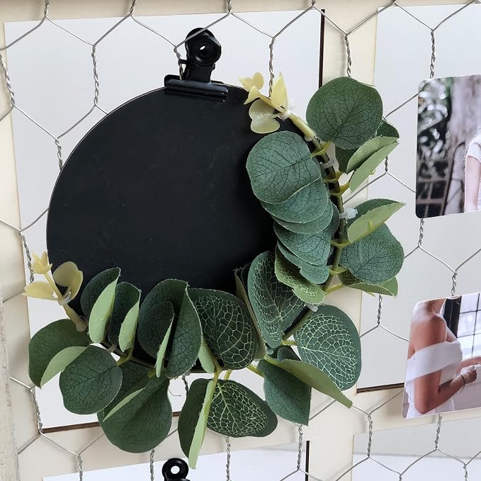 Wedding Guest Book Alternative, Rustic Wedding Decorations for Reception, Favors for Guests 80 Hearts Green Wreath (Light Beige)