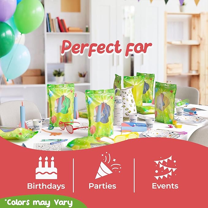 Crown Display Premade Goodie Bags for Kids Birthday Party Favor Bags 10 Premium Fun Pre Filled Party Favors for Kids Bag Goodie Bag Stuffers Fidget Toys & Small Toys goodie bags for Boys & Girls