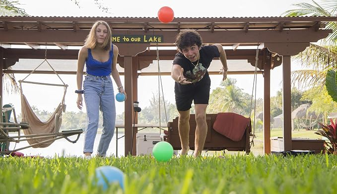 Lighted Bocce Ball Set by Water Sports, Outdoor Glow In The Dark Game for Camping, Parties and Beach Activities, Perfect for Family Game Night, Multiple Colors Medium