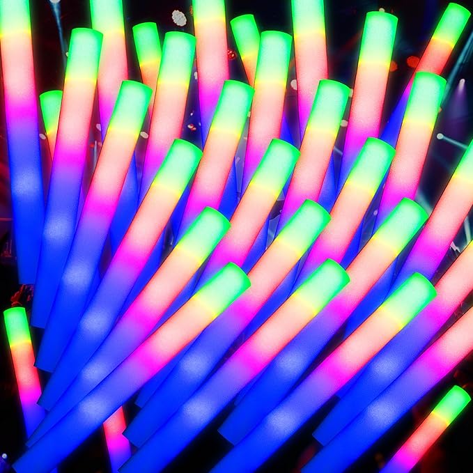 68 Pack Led Foam Sticks Bulk, Wedding Glow Sticks for Reception Props, White Light-up Sticks for Wedding，Light up foam Sticks, Party Light Sticks Pack, Light Sticks for Parties Bulk