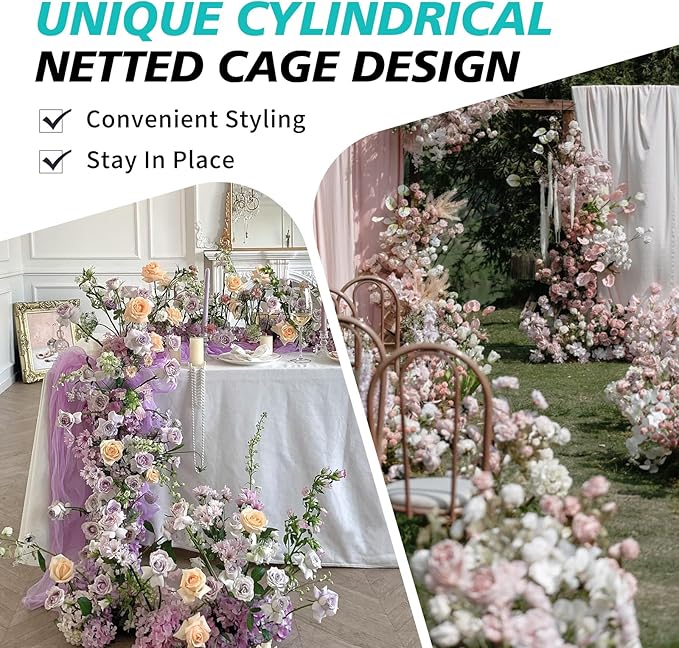42PCS Floral Foam Garland - 27.6Ft Floral Foam Garland for Fresh Flowers,Arch Door Tabletop for Artificial Flowers Arrangement for Wedding Garden Home Decor(Floral Tape x5pcs, Floral Wire x1)