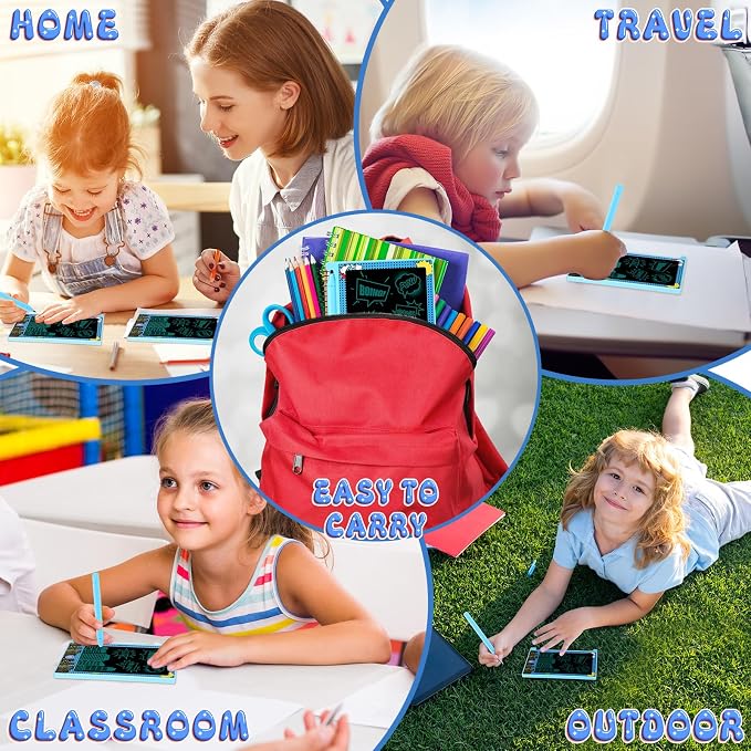 Nezyo 12 Pack Comics Party Favors Mini LCD Writing Tablet for Kids 4.6 Inch Doodle Board Drawing Tablet Erasable Reusable Electronic Drawing Pads for Comics Party Decor Birthday Supplies