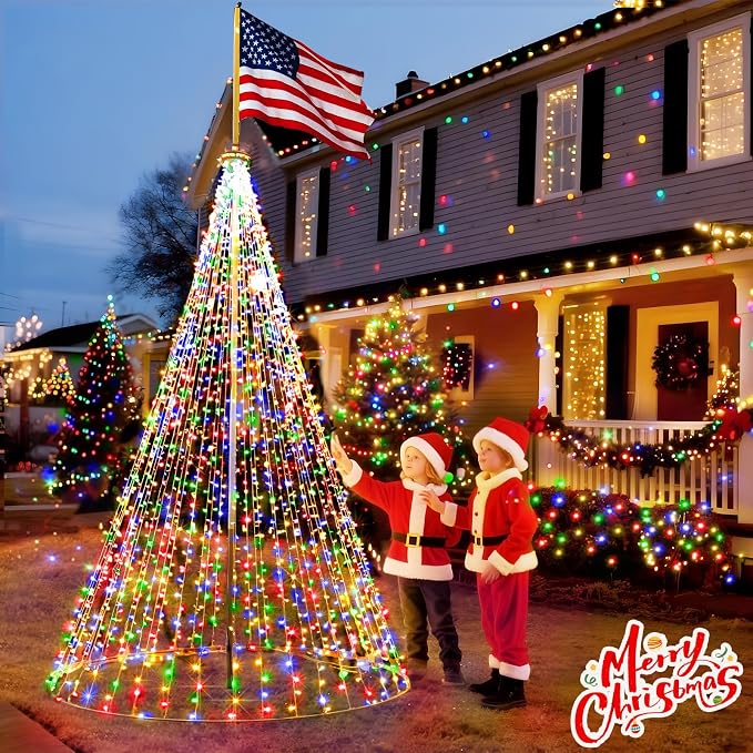 KNONEW 403ft 1000 LED String Lights Outdoor Christmas Lights 8 Modes & Timer Fairy Light Plug in Waterproof LED String Lights for Xmas Yard Tree Wedding Party Holiday Decorations (Multicolor)