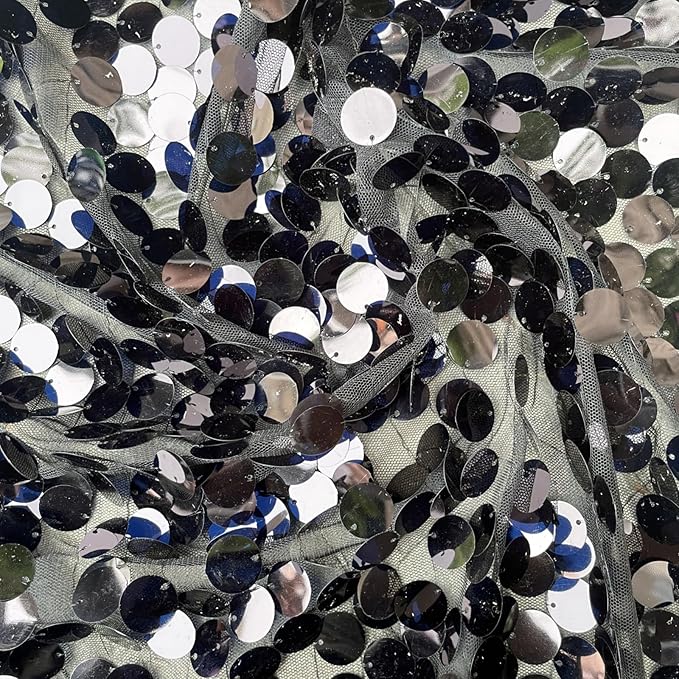 Black Large Sequin Backdrop 18MM, 4x10 Feet, 2 Panel Payatte Shimmer Photobooth Props for Wedding, Home Decoration Supplies
