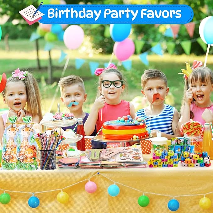 ANPHILE Return Gifts for Birthday Party, 24 Pack Stationery Birthday Goodie Bags with Pencils Erasers Stickers School Classroom Gifts for Students Classroom Gifts Rewards Prizes