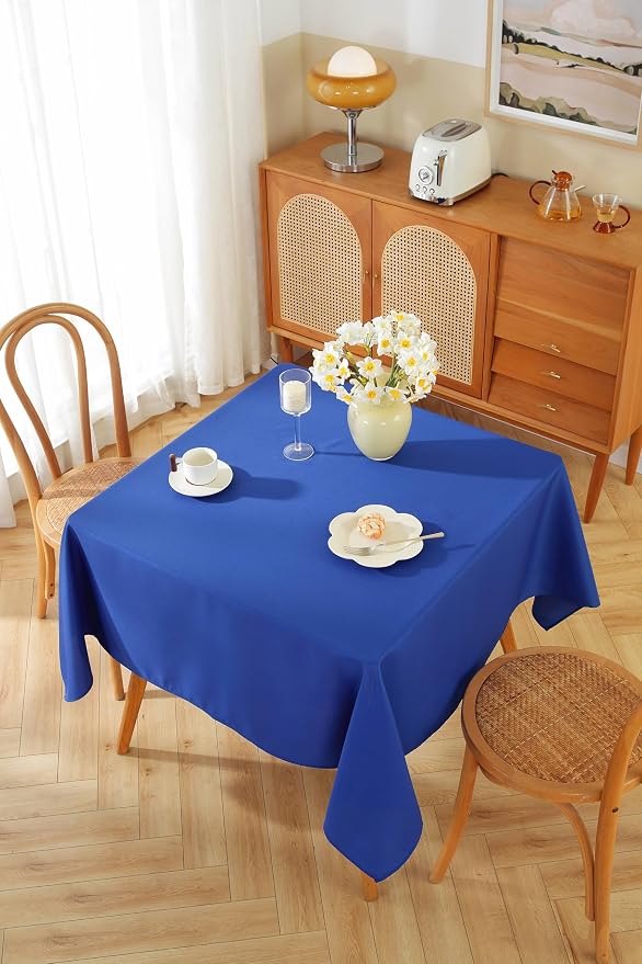 5 Pack Square Tablecloth 70 x 70 Inch Royal Blue Tablecloth, Polyester Fabric Washable Table Cloth for Home, Party, Wedding or Restaurant Use.