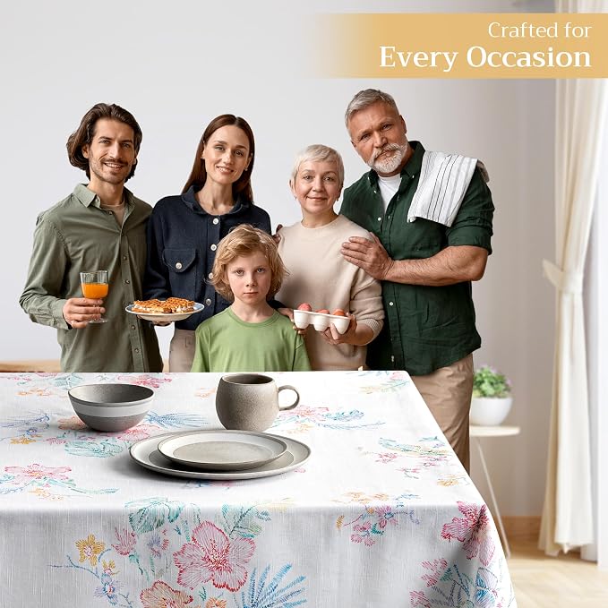 Maison d' Hermine Table Cloth Rectangle Table 100% Cotton 54 x 72 Inches Tablecloth Reusable Decorative for Dining Kitchen Room Farmhouse Party Home Hotel Restaurant Spring Summer - Paradise Island