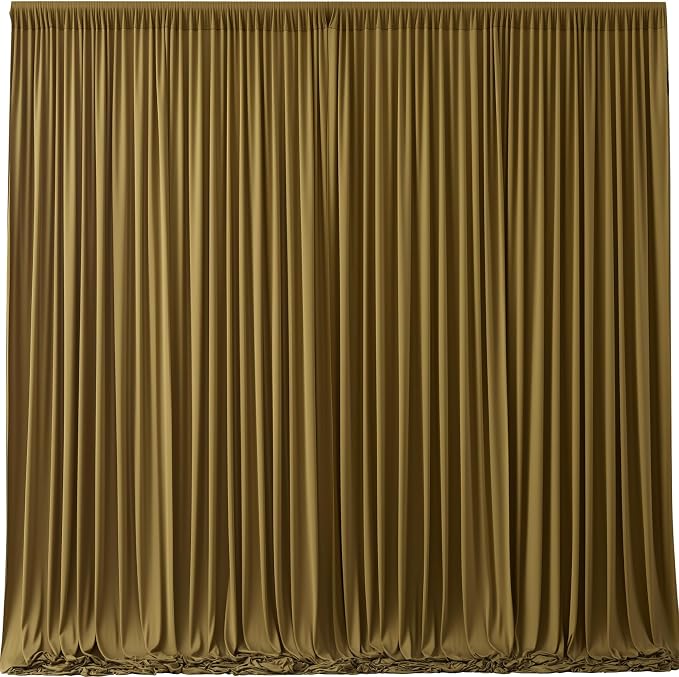Brown Backdrop Curtains-Wrinkle-Free Polyester Photography Drapes Party Curtain Background for Baby Shower Wedding Decorations- 40 X10FT (Brown)