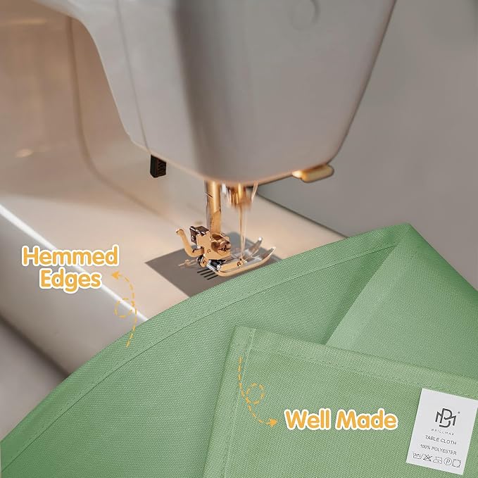 BRILLMAX 6 Pack Sage Green Tablecloths 60 x 102 Inch for 6ft Rectangle Tables - 150 GSM Polyester Fabric, 15" Standard Drop, Water, Stain & Wrinkle Resistant Cloth Cover for Wedding Dining Buffet