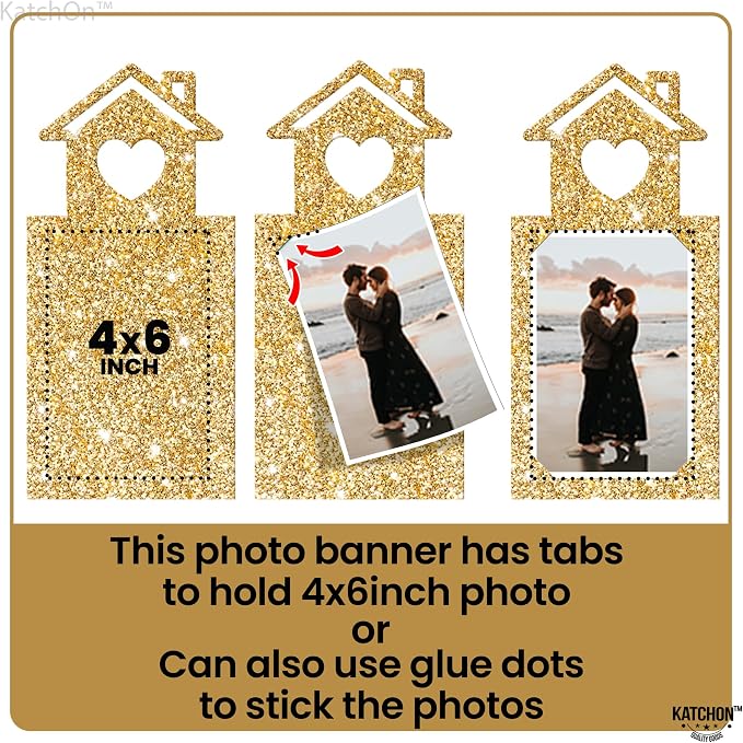 KatchOn Glitter Anniversary Banner - 10 Ft, 2 Strings | 2nd Wedding Anniversary Decorations