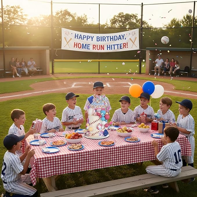 Novabright 42 Pcs Baseball Ice Cream Drip Birthday Cake Decorations Baseball Themed Birthday Cake Toppers Detachable Photo Props for Party Supplies(Ice Cream,Classic)