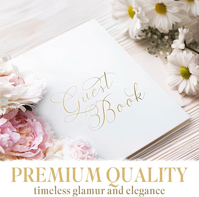 Wedding Guestbook 128 Pages, Guestbook Hardcover, with Additional Letters Mr & Mrs. Guestbooks, Guestbook for Wedding, Guestbook for Wedding, Receptionbooks, Guestbook Wedding Reception.