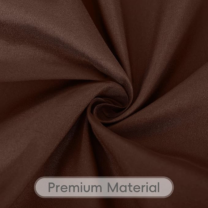 8 Pack Brown Tablecloth 60 x 126 Inch Rectangular Table Cloth for 8 Foot Rectangle Tables, Wrinkle Resistant Washable Rectangle Fabric Table Covers for Wedding Party Banquet Buffet and Camping