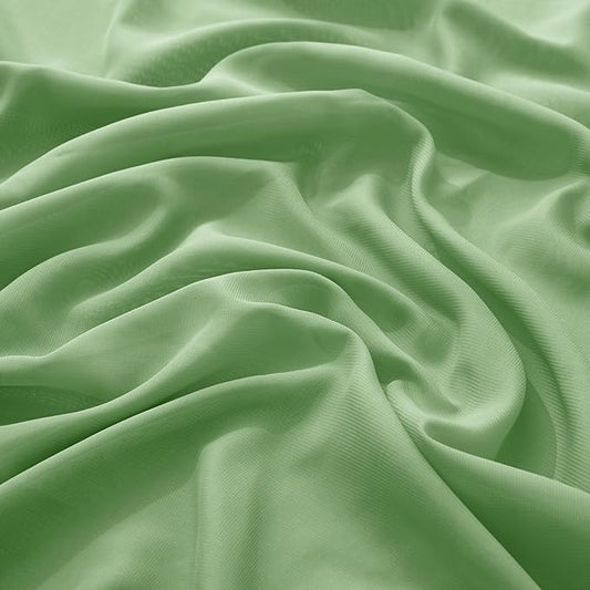 VACVELT Sage Green Chiffon Fabric by The Yard, 60 Inch Wide Chiffon Sheer Fabric Bolt Wedding Draping Fabric, Soft Chiffon Fabric for Wedding Arch Draping Backdrop, Party Decor (Pre-Cut, 3 Yards)