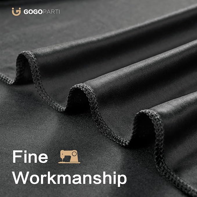 40x14ft Black Backdrop Curtains for Wedding Party, 8 Panels 14 ft Long Back Drop Cloth, Wrinkle-Free Polyester Drapes for Birthday, Baby Shower, Stage Photography Background