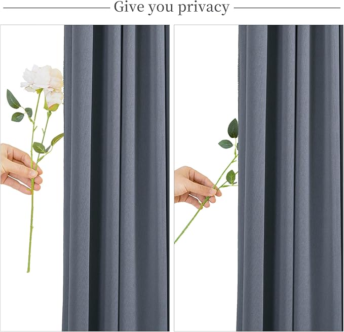 4 Panels Charcoal Backdrop Curtain for Parties Wedding Wrinkle Free Silver Grey Photo Curtains Backdrop Drapes Fabric Decoration for Birthday Party Baby Shower 20ft(W) x 10ft(H)