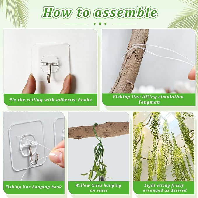 45 Pcs Jungle Theme Decorations, Artificial Faux Vines Hanging Greenery for Rainforest Party, Classroom Bedroom Home Wall & Ceiling Decor