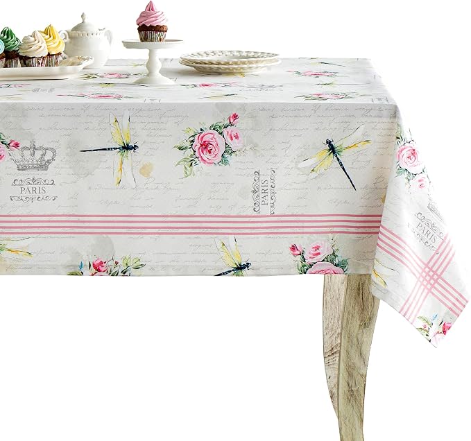 Maison d' Hermine Table Cloth Rectangle Table 100% Cotton 60 x 108 Inches Tablecloth Reusable Decorative for Dining Kitchen Room Farmhouse Party Home Hotel Restaurant Spring Summer - Champ De Mars